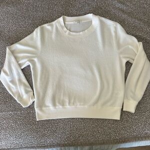 Z Supply Women's White Crew Neck Sweater